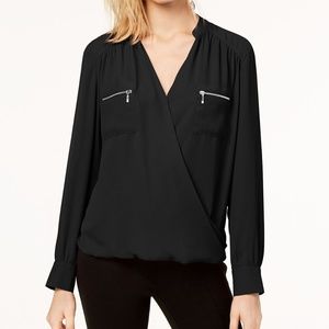 INC International Concepts Zipper-Pocket Surplice